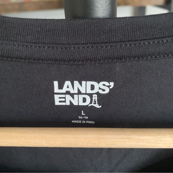 Lands’ End • black long sleeve t-shirt - Picture 3 of 4